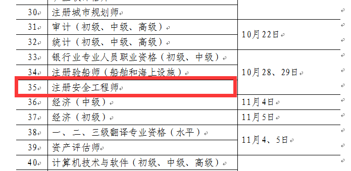 人社部通知：注冊安全工程師2017年10月開(kāi)考